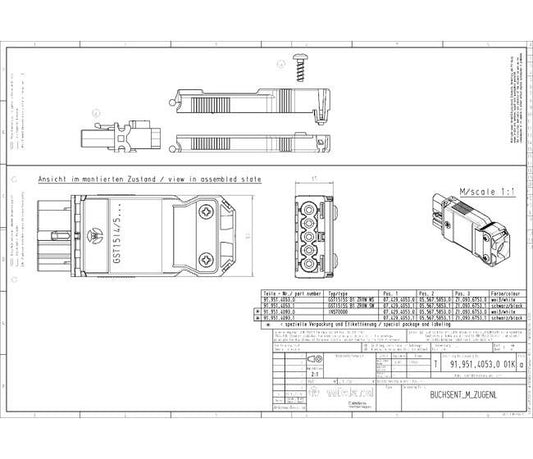 Wieland GST15I5S B1 ZR1W WS 5-Pole Indoor Electrical Connector - Image 2