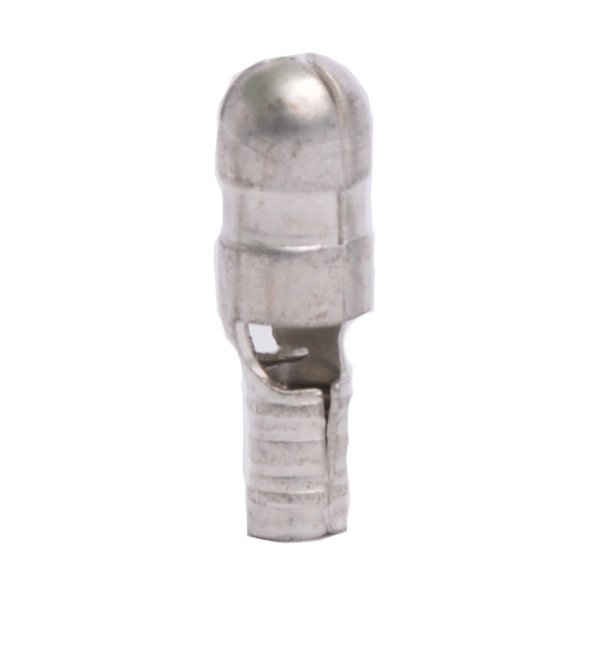 16-14 AWG Male Bullet Connector, .195 Tab, Non-Insulated Butted Seam - Image 1