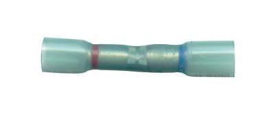 Polyolefin Heat Shrink Butt Connector, 16-14 AWG, Blue (Pack of 100) - Image 1