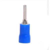 Blue Vinyl Butted Seam Pin Terminals 16-14 AWG - Pack of 100