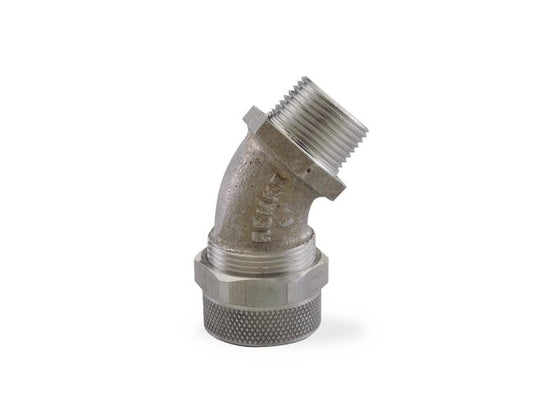 Tuff-Seal™ RSR Series 1/2 Inch (in) Conduit Size and 0.312 to 0.375 Inch (in) Cable Range 45 Degree Aluminum Cord Grip Elbow - Image 1