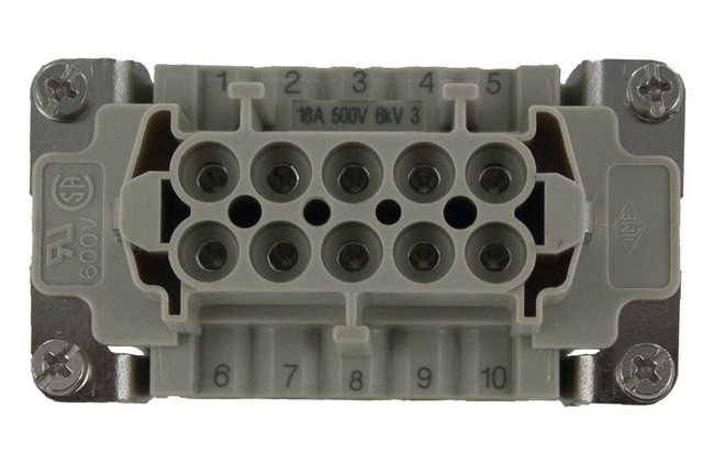 Ilme E Series 20-12 American Wire Gauge (AWG) 10 Pole Female Insert - Image 2
