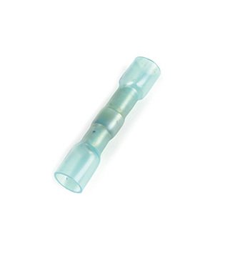 16-14 AWG Crimp, Solder and Seal Blue Butt Connector - Image 1