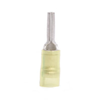 Yellow Nylon 3-Piece 12-10 AWG Pin Terminals - Pack of 100