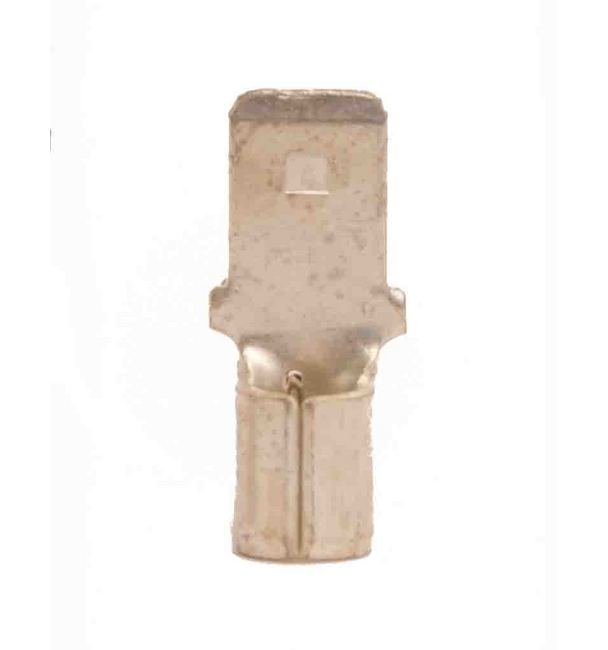High Temperature Non-Insulated Steel Male Quick Disconnect Tab - 12-10 AWG - Image 1