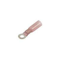 Red Heat Shrink Ring Terminal 22-18 AWG (#8; Stud) - Pack of 50