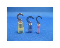 10-Pack Yellow Heat Shrink Hook Terminals, 12-10 AWG (#10 Stud)