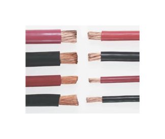 1/0 AWG Black Battery Cable with Color Coded Black Stripe - 25ft - Image 1