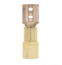 12-10 AWG Female Nylon Quick Disconnects, Butted Seam, Yellow