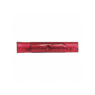 Red Nylon Butt Splice Connector for 22-18 AWG Wires - Image 1