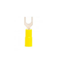 Nylon Insulated Spade Terminal, 24-20 AWG, #4 Stud, 3-pc Butted Seam - Pack of 100