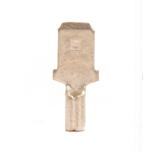 Male Quick Disconnect Terminal, 22-18 AWG (.250 x .032 Tab), Non-Insulated Brazed Seam - Image 1