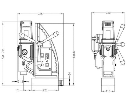 Euroboor Swivel Base Magnetic Drilling Machine - Image 2