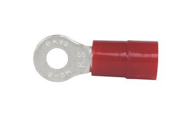 8 AWG Vinyl Insulated Ring Terminal (3/8 Stud) - Pack of 100 - Image 1