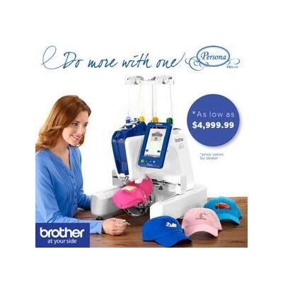Brother PRS100 Persona 8x8 with 6 Flat & Freearm Tubular Hoops Embroidery Machine - Image 1