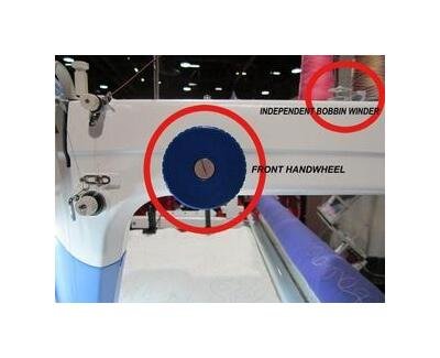 Juki Miyabi J-350QVP-S Sit Down 18x10 Longarm Free Motion Quilting Machine - Image 7