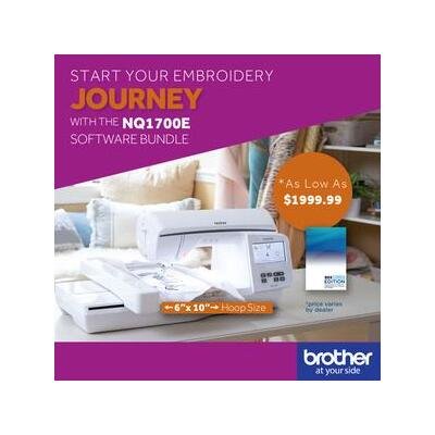Brother NQ1700E 5x7+6x10 Hoops Embroidery Machine - Image 1
