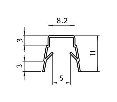 PP Slot 8 Locking Force Reduction Profile Plastic - Image 2