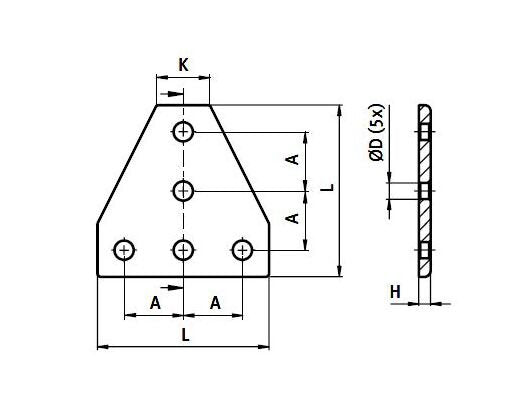 Enclosure Connection Plate Style 1 - Image 2