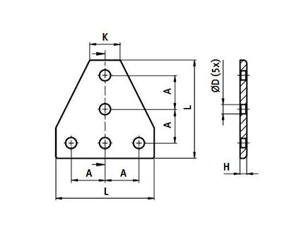 Enclosure Connection Plate Style 1 - Image 2