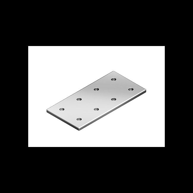 Heavy-Duty Connection Plate 40/80 with 8 Holes - Enclosure Hardware & Components - Image 1