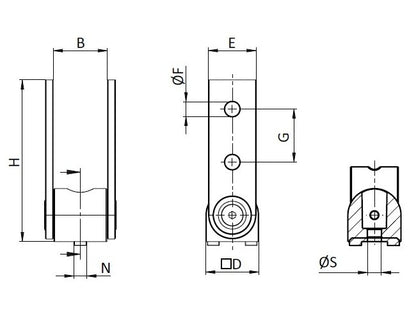 Industrial Pivot Joint with 1 Slot - Image 2