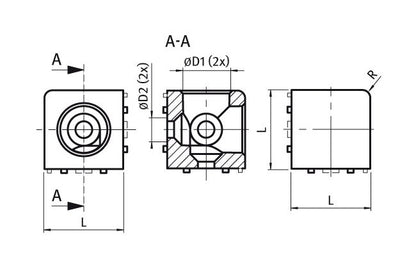 Cube Connector 2D Locking Hardware for Enclosures - Image 2