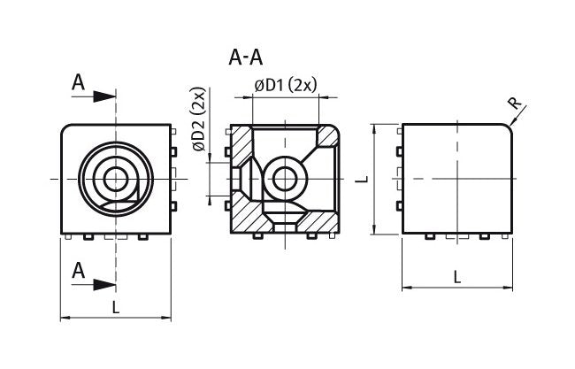 Cube Connector 2D - Enclosure Hardware & Components - Image 2