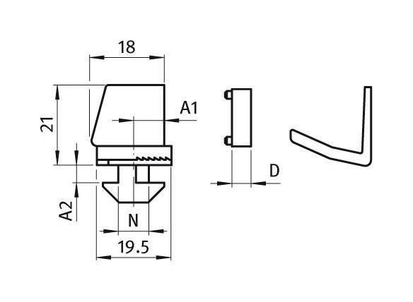 Heavy-Duty Clip Block 14 Nylon PA - Image 2