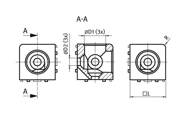 Cube Connector 3D - Enclosure Hardware & Components - Image 2