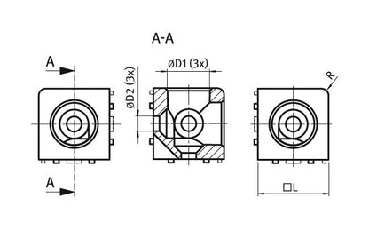 Cube Connector 3D - Enclosure Hardware & Components - Image 2