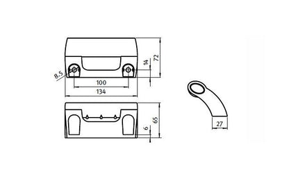 Heavy-Duty Machine Handle M8, Nylon PA 135 - Image 2