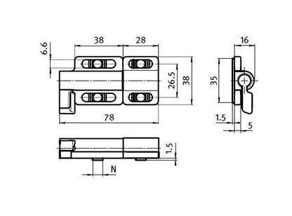 Heavy-Duty Door Latch Locking Mechanism - Image 2