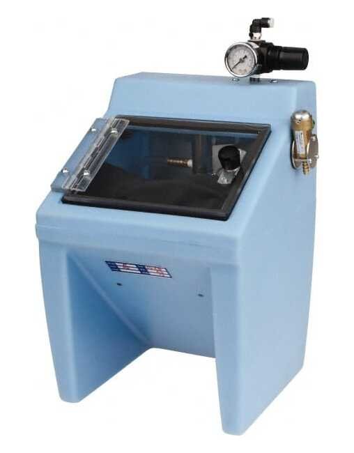USA-Made Environmental Cabinet - 110V 2 Hand Sandblaster Pressure Feed - Image 1