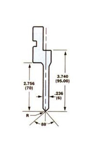 European Style Press Brake Thin Tip Tooling Punch - Model 4802