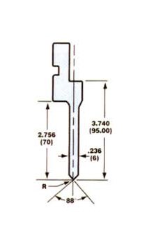 European Style Press Brake Thin Tip Tooling Punch - Model 4802 - Image 1
