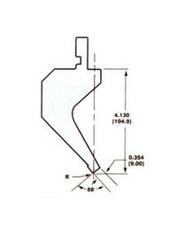 European Style Press Brake Gooseneck Tooling Punch - Model 4402