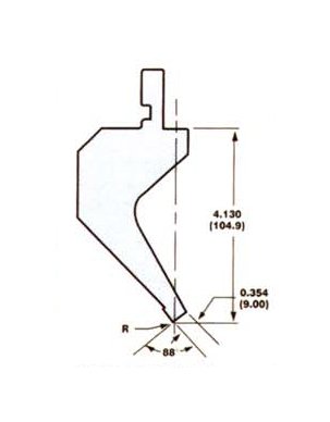 European Style Press Brake Gooseneck Tooling Punch - Model 4402 - Image 1