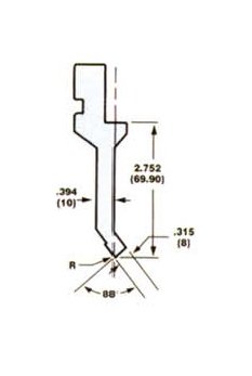 European Style Press Brake Sash Tooling Punch - Model 5102 - Image 1