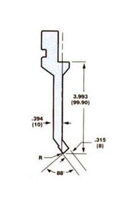 European Style Press Brake Sash Tooling Punch - Model 5002