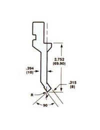 European Style Press Brake Acute Tooling Punch 5202