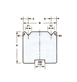 European Style Press Brake Sectionalized 2-V Die Model 7452 - Image 1