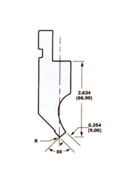 European Style Press Brake Standard Tooling Punch - Model 4108 - Image 1