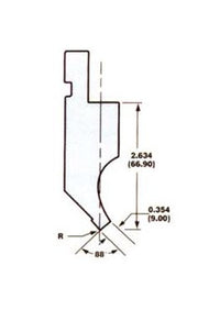 European Style Press Brake Standard Tooling Punch - Model 4108