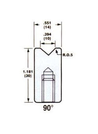 European Style Low Profile Narrow V-Die Press Brake with 0.394 in V Opening