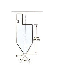 European Style Press Brake Acute Tooling Punch - Model 5548