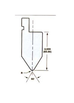 European Style Press Brake Acute Tooling Punch - Model 5560 - Image 1