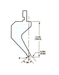 European Style Press Brake Gooseneck Tooling Punch - Model 4602