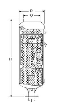 10 Inch (in) Inlet (I) Short Version Exhaust Silencer