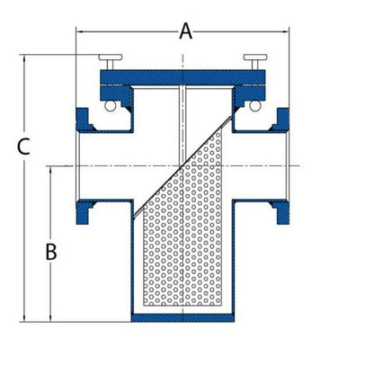 Sure Flow P-Series 10 Inch Fiberglass Reinforced Plastic Strainer - Image 2